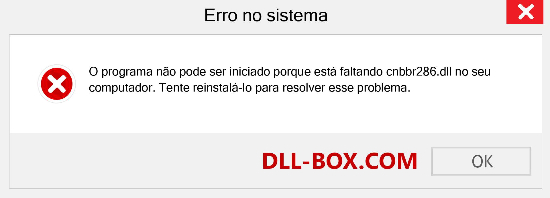 Arquivo cnbbr286.dll ausente ?. Download para Windows 7, 8, 10 - Correção de erro ausente cnbbr286 dll no Windows, fotos, imagens